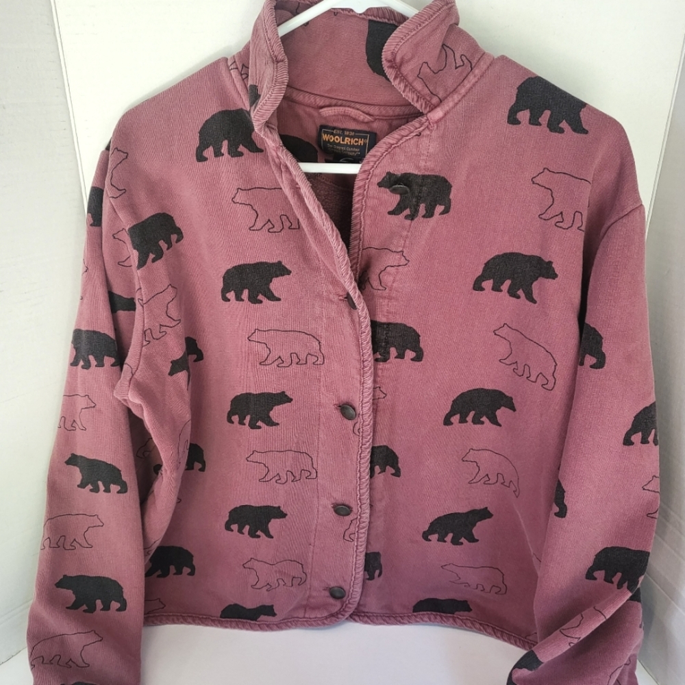Woolrich Bear 100% cotton women's button down jacket Size; L